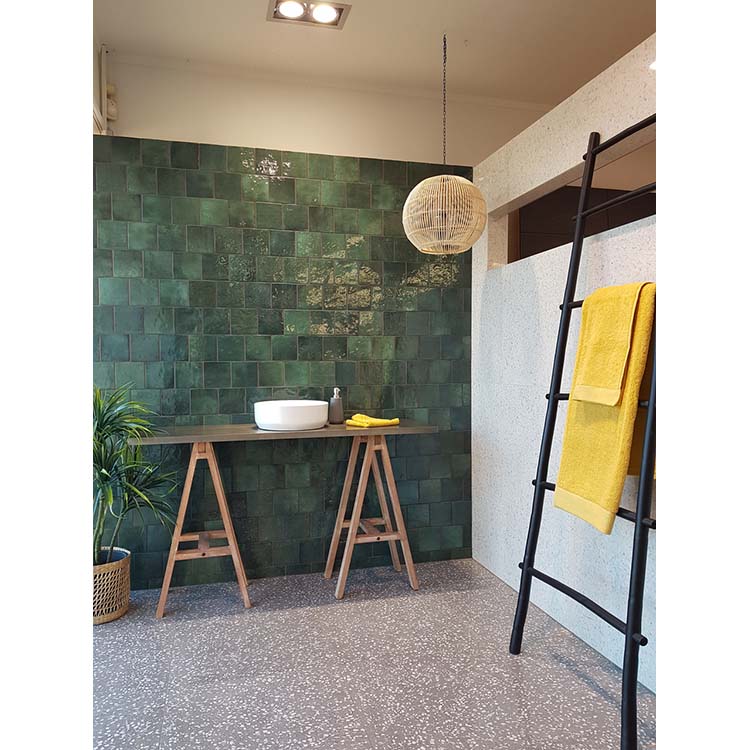 Carrelage mural Alisa vert brillant 13,2x13,2cm