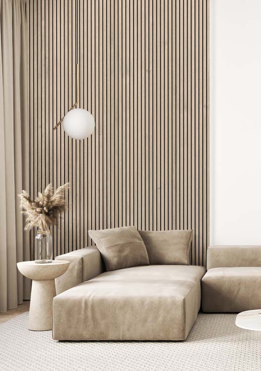 Decoratief wandpaneel Line Up 20x300x2770 licht naturel