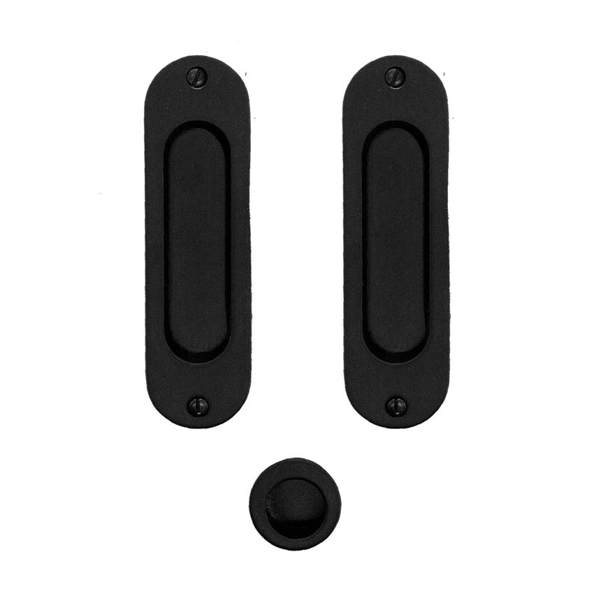 Coquille pro à encastrer le set ovale noir mat 26 X 120 mm