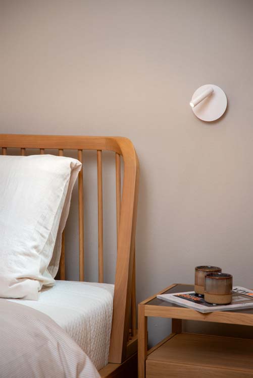 Lampe de lit/Applique - blanc - Ø10,2cm - LED 1x2W - 3000K - magnétique - rechargeable