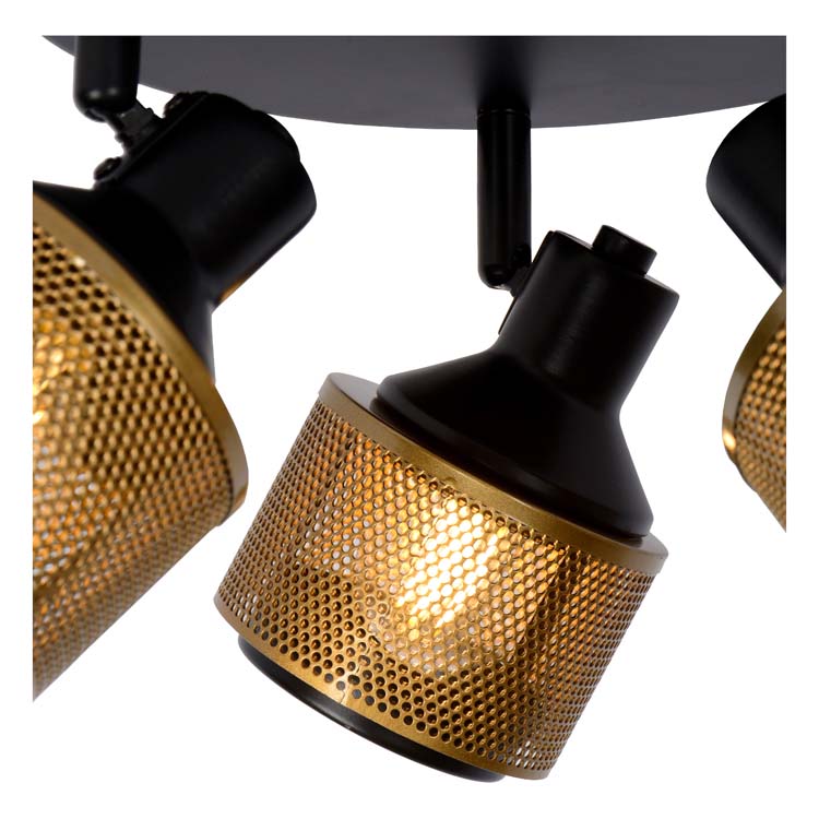 Lucide RAFA - Spot plafond - Ø 35 cm - 3xE14 - Noir