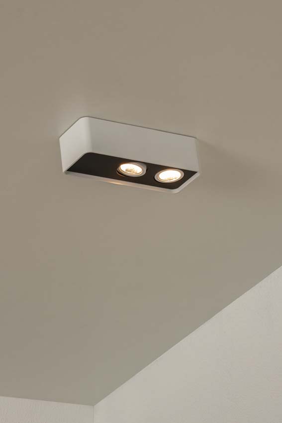 Lucide Premium Angular - Spot plafond - 2xLED Dim. - Blanc Lucide Premium Angular - Spot plafond - 2xLED Dim. - Blanc