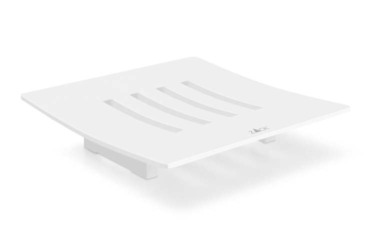 Zack porte-savon Abacco blanche 10.5 cm acier inoxydable