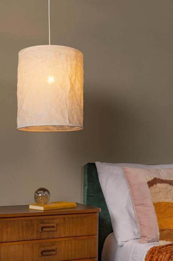 Lucide Essential Tissaja - Suspension - Ø30cm - 1xE27 - Blanc