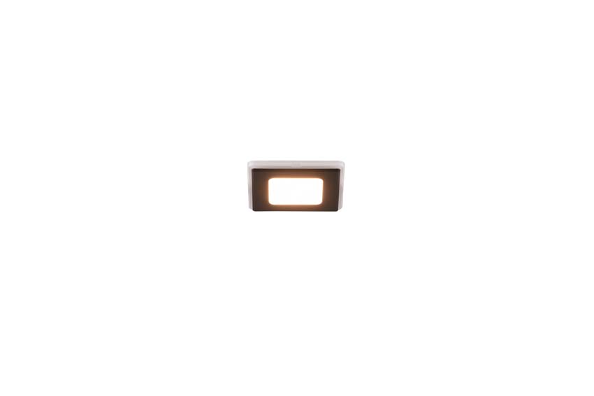 Spot encastrable - noir - 8,5x8,5cm - LED - 1x5W - 3000K - IP44