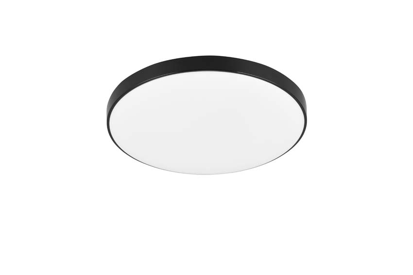 Plafonnier - Noir - Ø27cm - 1x18W - 4000K - IP44