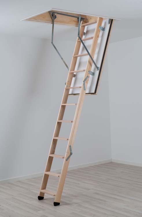 Zoldertrap Zermatt brandvertragend hout 140x70cm
