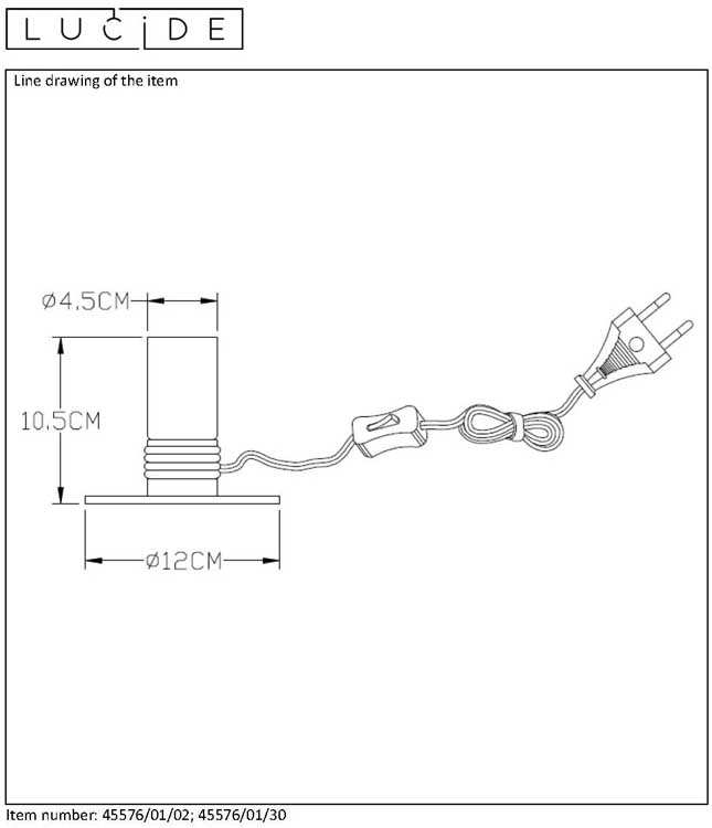 Lucide MARIT - Lampe de table - E27 - Or Mat