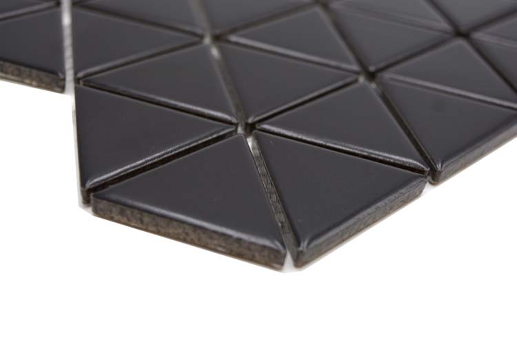 Mozaïek Triangle zwart mat 25,2x29,1cm