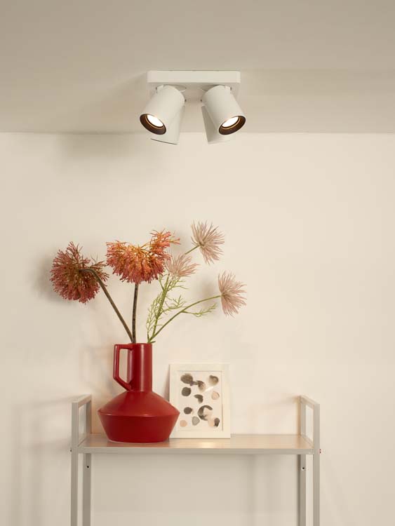 Plafondlamp - wit - 4xGU10 - 5W