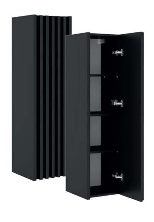 Armoire colonne Daxx noir suspendue 125x34x36cm