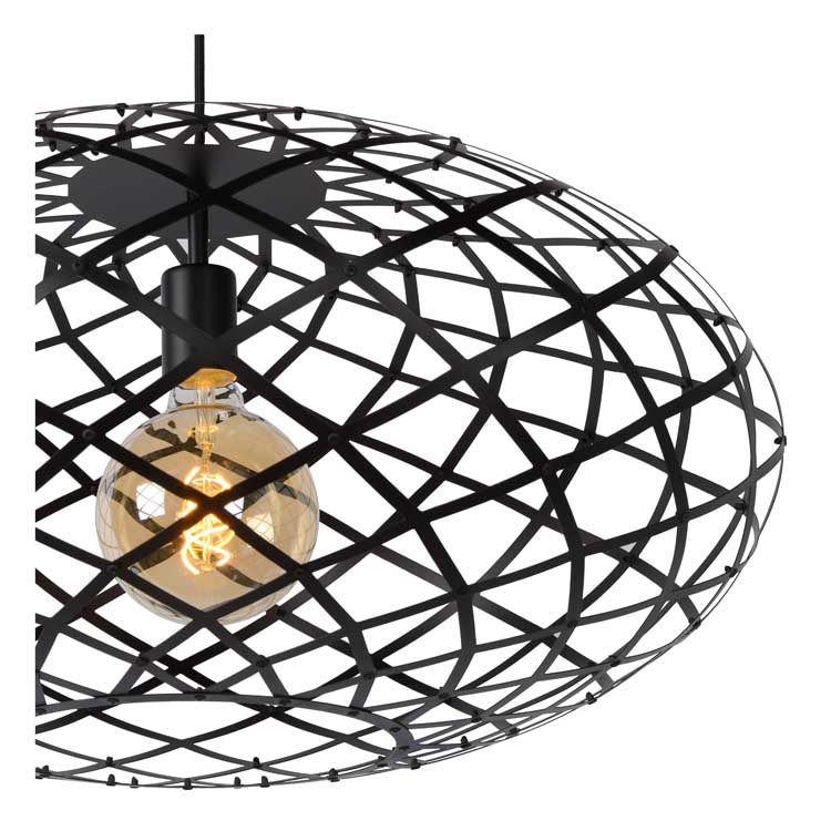 Lucide WOLFRAM - Suspension - Ø 65 cm - E27 - Noir