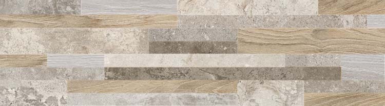 Carrelage mural Liverpool mat gris/beige 17x62cm