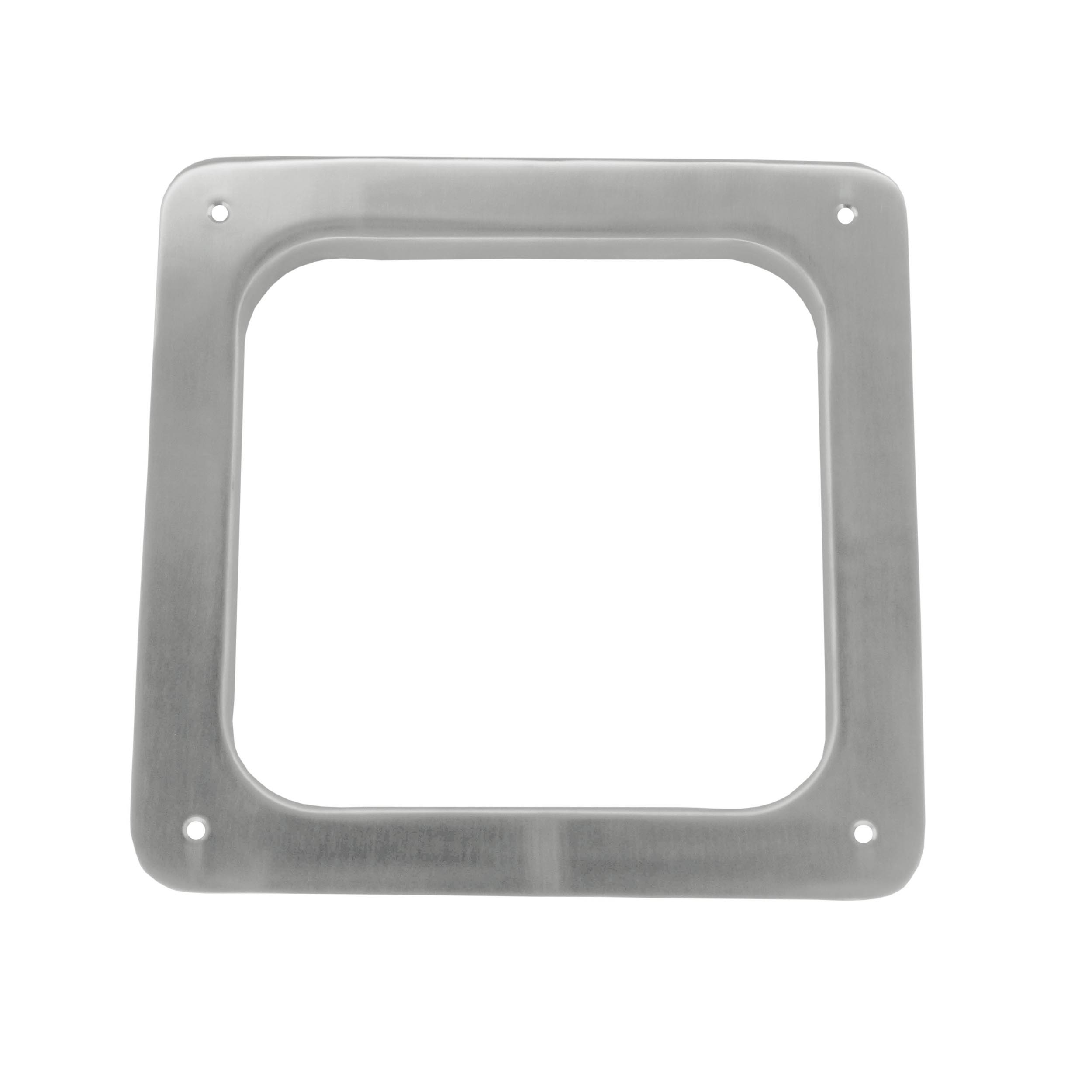 Patrijspoort pro 200mm vierkant inox plus