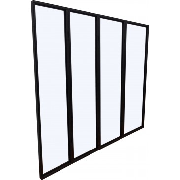 Binnenraam staal zwart Tygo 4-ruits 1200 x 1000 mm