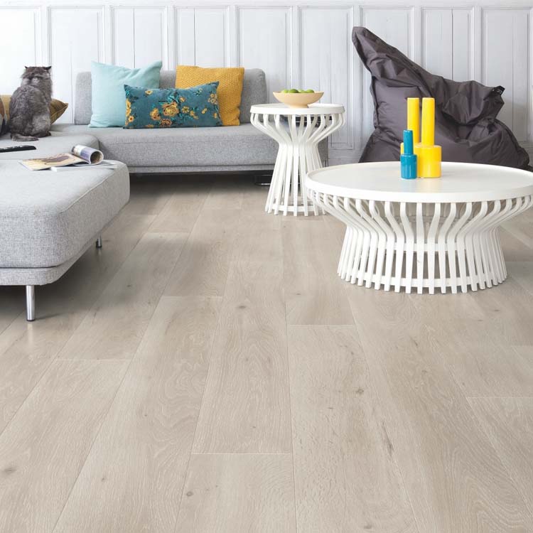 Sol stratifié Quick-step Largo 9,5mm - Chêne Long Island clair