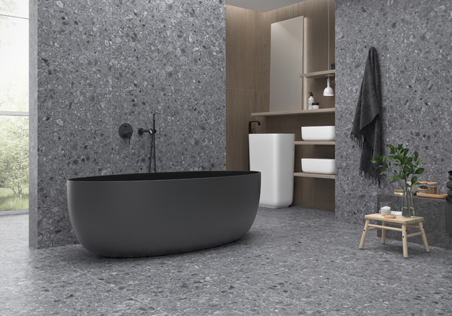 Vloer Rio ceppo di gre donkergrijs 60x60x0.9cm