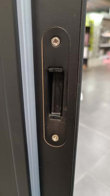 Bloc-porte fini invisible flat âme tubulaire 83cm noir 201.5cm rév.