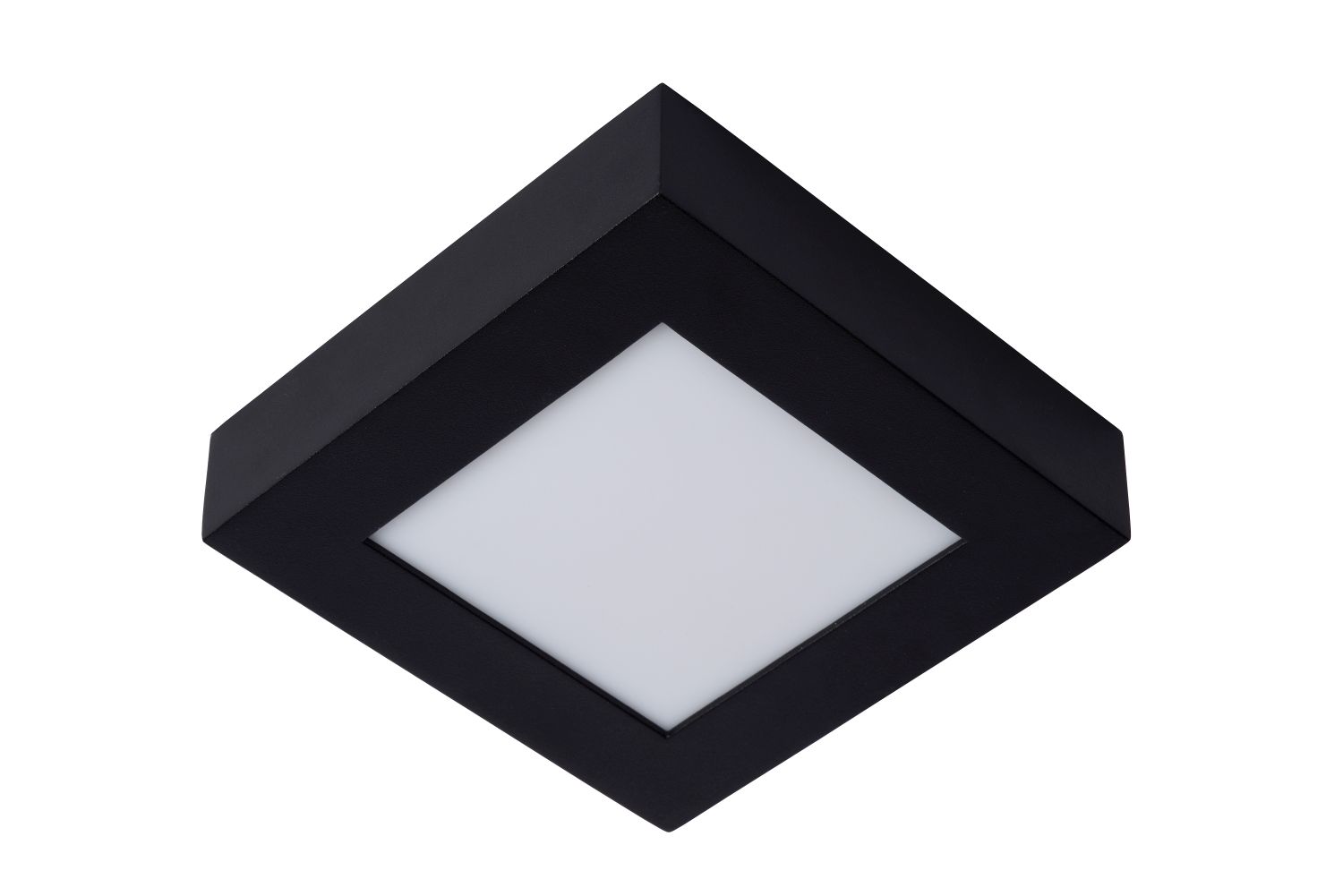 Plafondlamp - zwart - vierkant - dimbaar - LED - 15W - IP44