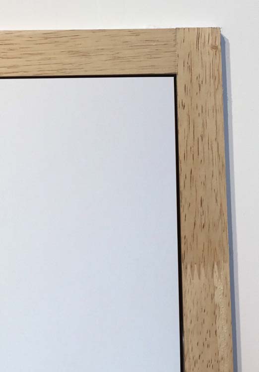 Bloc-porte à peindre 73cm noir+ébras.en bois d'hévéa 15cm droite