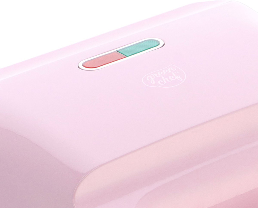 Appareil 3 en 1 pour croque-monsieur, gaufres et paninis rose avec revêtement antiadhésif sans PFAS