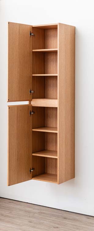 Kolomkast Warren afrormosia hangend 170x40x35cm