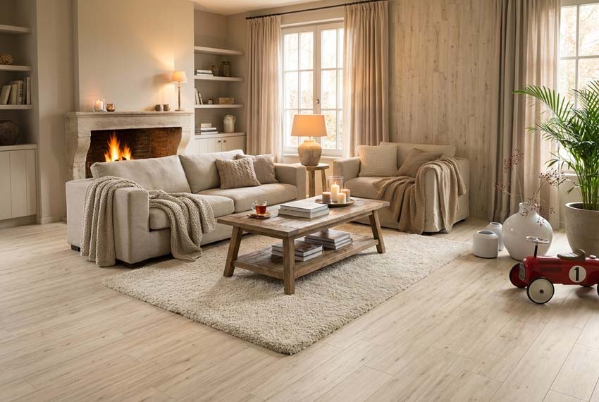 Vloer- en wandtegel Rustico beige 15x60cm