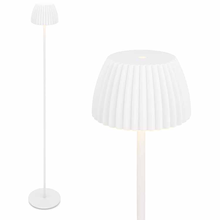 Staande lamp Norita - wit - 124cm - dimbaar - LED - 4.2W - 2700K - IP44 - USB