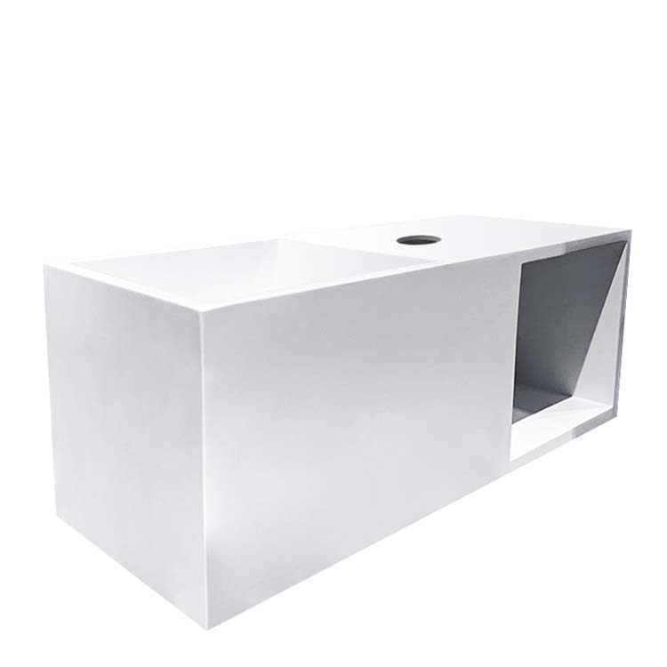 Handenwasser Kate met nis 54 x 20 x 20 cm solid surface wit