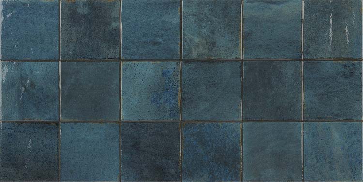 Wandtegel Cueva vierkant donkerblauw 30x60cm