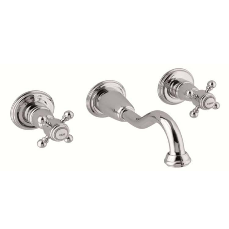 Robinet de baignoire Traditional De Luxe chromé encastré à 3 trous