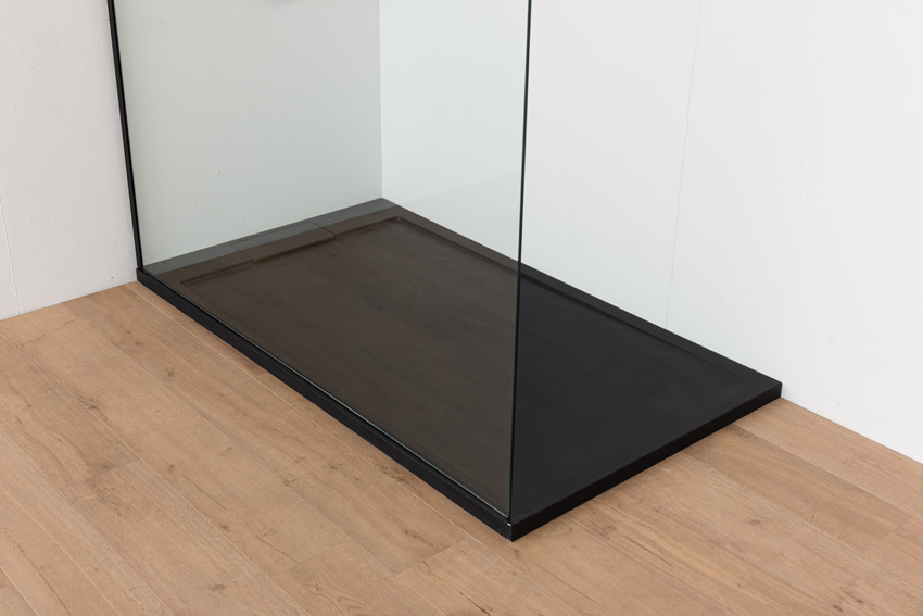 Receveur de douche Akon polybeton noir mat 160x90cm