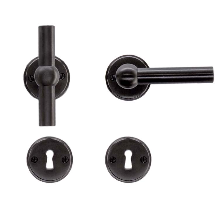 Poignée de porte pro grado T+L carbon noir rosace barbe