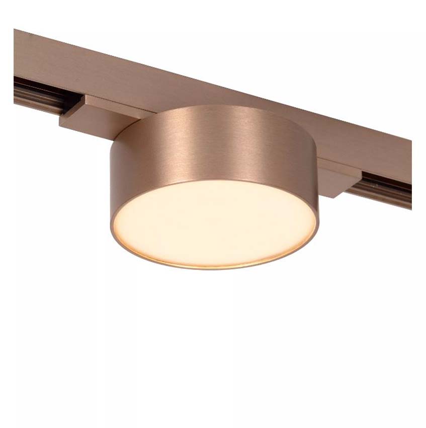 Lucide Premium Linial Fixt Railspot - 1-fase Railsysteem / Smart Railverlichting - 48V - 1xLED Dimbaar - Champagne