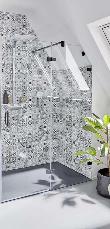 Mozaïek Antic Patchwork Medium zwart/wit 30x30cm