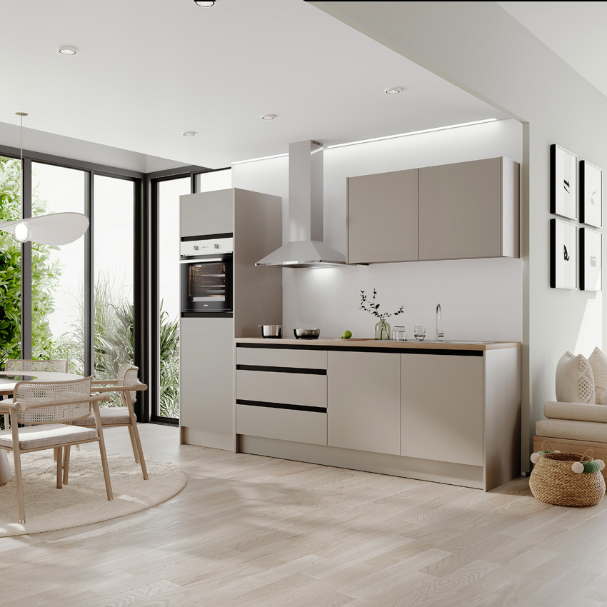 Keuken Berlin kasjmier 273cm - zonder toestellen