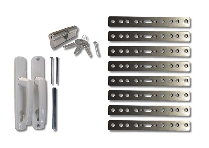 Accessoires blancs pour porte extérieure Lumeo