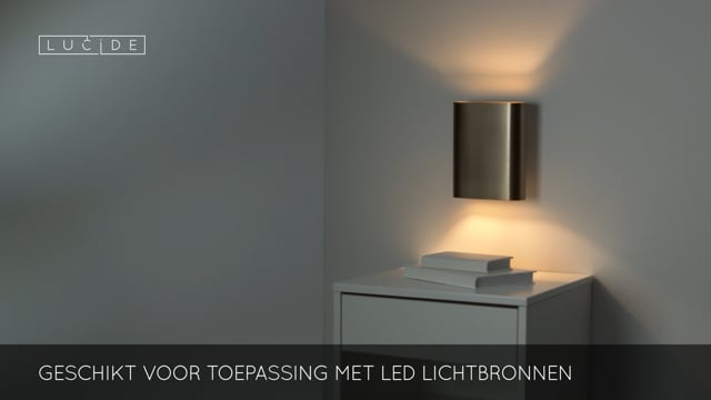 Lucide OVALIS - Wandlamp - 2xE14 - Mat Goud / Messing