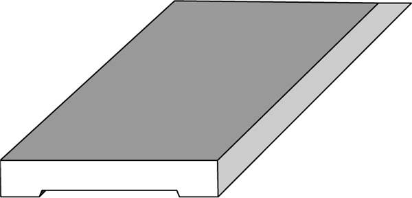 Chambranle par set de 5 pcs nr23 black mat L 222 cm