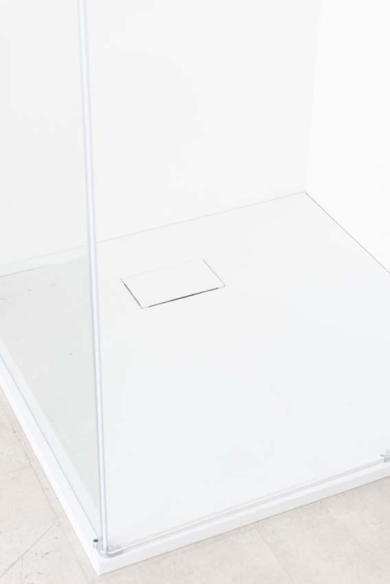 Douchewand Alexia met vaste wand en draaideur chroom profiel 90x190cm