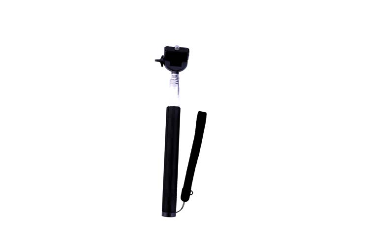 Camera vlog avec trépied et selfiestick noir