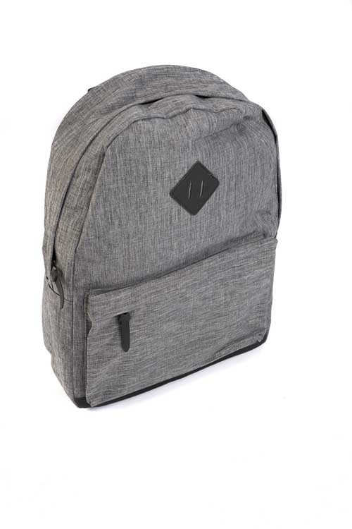 Sac à dos Pongee gris avec compartiment ordinateur portable polyestre 