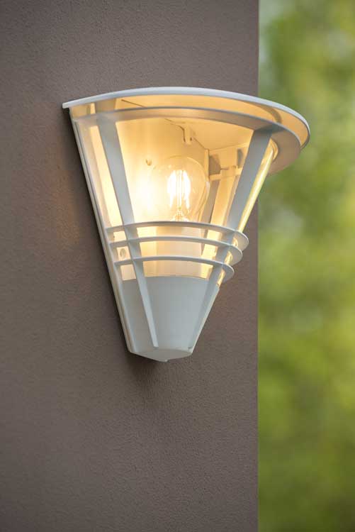 Lucide LIVIA - Applique murale Extérieur - E27 - IP44 - Blanc