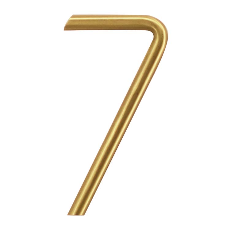Numéro de maison pro rond 7 cuivre mat
