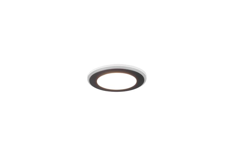 Inbouwspot rond LED zwart diam8.2cm 5W 450LM 3000K