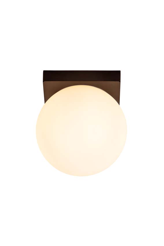 Plafonnier de salle de bains -  Ø13,5cm - LED dimmable - 1x12W 1800K/3000K - IP40 - Noir