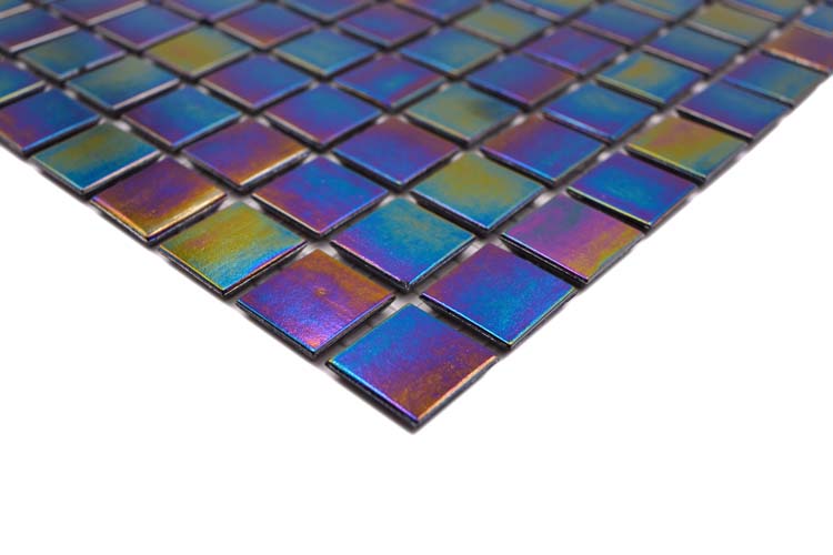 Mozaïek glas iridium zwart 30,5 x 30,5 cm