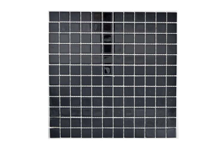 Mosaïque Crystal noir brillant 30x30cm