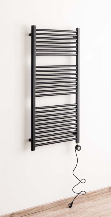 Radiateur électrique Darius single noir 120x60cm 700 watt