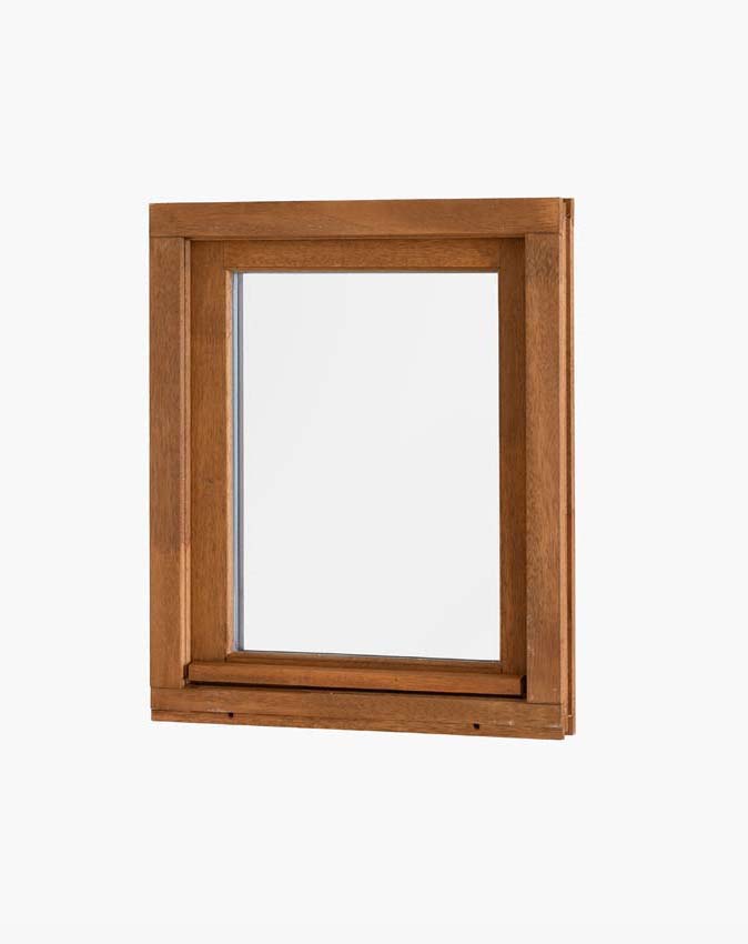 Houten draairaam 1-vleugel Meranti Trae 55mm naturel 750 x 1000 mm L